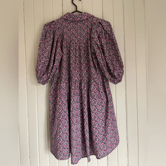 Meet Me In Santorini Pink and Navy Floral Beach and Coastal Resort Wear Size XS - Picture 2 of 6